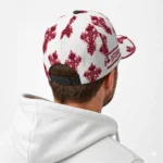 arkansas-razorbacks-cap-custom-damask-pattern-red-white-best-selling.webp