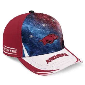 Arkansas Razorbacks Cap - Custom Galaxy Nebula Red