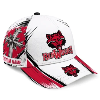 Arkansas State Red Wolves Cap - Customized Grunge Cross Scarlet White