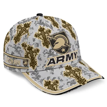 Army Black Knights Cap - Customized Damask Pattern Gold White