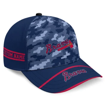 Atlanta Braves Cap - Custom Pixel Camo Navy