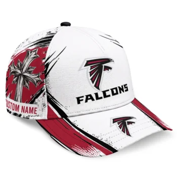 Atlanta Falcons Cap - Custom Grunge Cross Red White