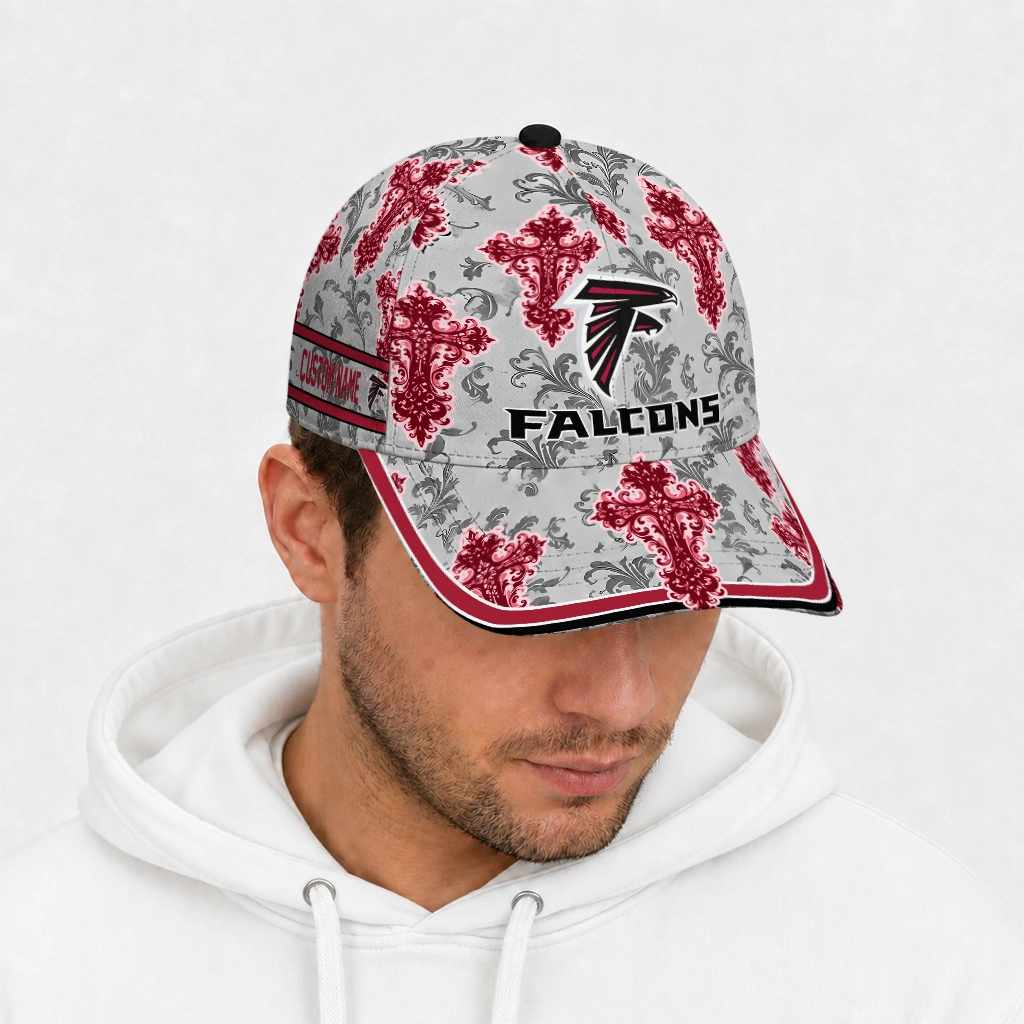 atlanta-falcons-cap-personalized-damask-pattern-red-white-new-arrival.webp