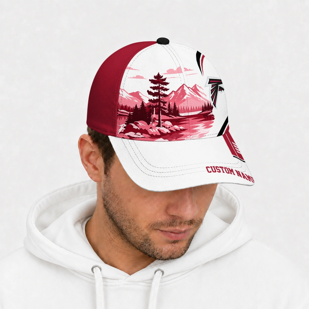 atlanta-falcons-cap-personalized-flat-illustration-red-white-new-arrival.webp