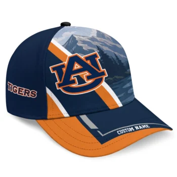 Auburn Tigers Cap - Customized Diagonal Slash Navy Blue