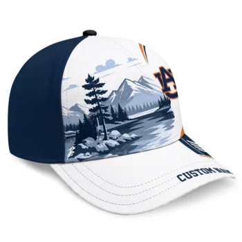 Auburn Tigers Cap - Customized Flat Illustration Navy Blue White