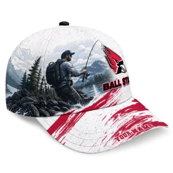 Ball State Cardinals Cap - Customized Photo Realistic Red White