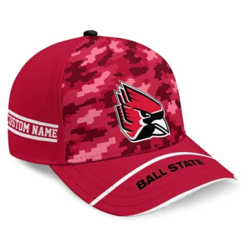 Ball State Cardinals Cap - Customized Pixel Camo Red