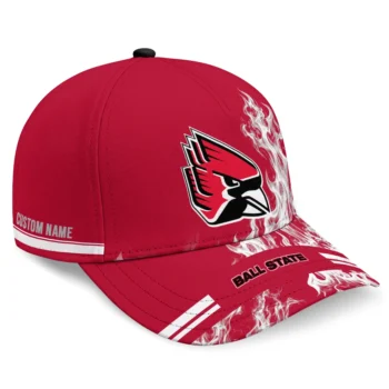Ball State Cardinals Cap - Customized Smoke Flames Red