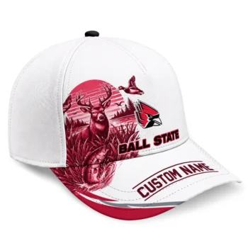 Ball State Cardinals Cap - Customized Toile Pattern Red White