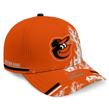 Baltimore Orioles Cap - Custom Smoke Flames Orange