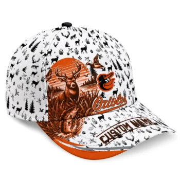 Baltimore Orioles Cap - Customized Toile Pattern Orange White