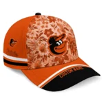 baltimore-orioles-cap-personalized-tropical-floral-orange-best-selling.webp