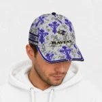 baltimore-ravens-cap-custom-damask-pattern-purple-white-best-selling.webp
