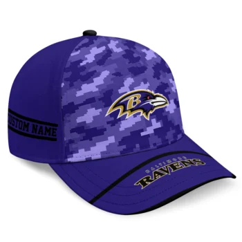 Baltimore Ravens Cap - Customized Pixel Camo Purple
