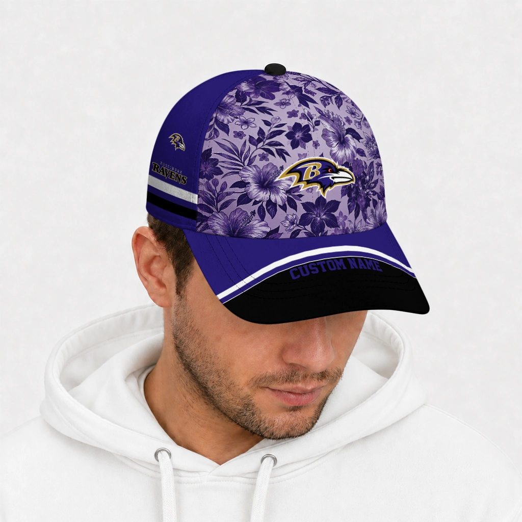 baltimore-ravens-cap-personalized-tropical-floral-purple-new-arrival.webp