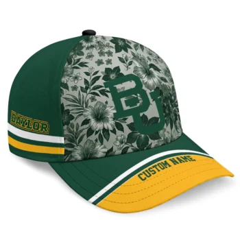Baylor Bears Cap - Personalized Tropical Floral Green