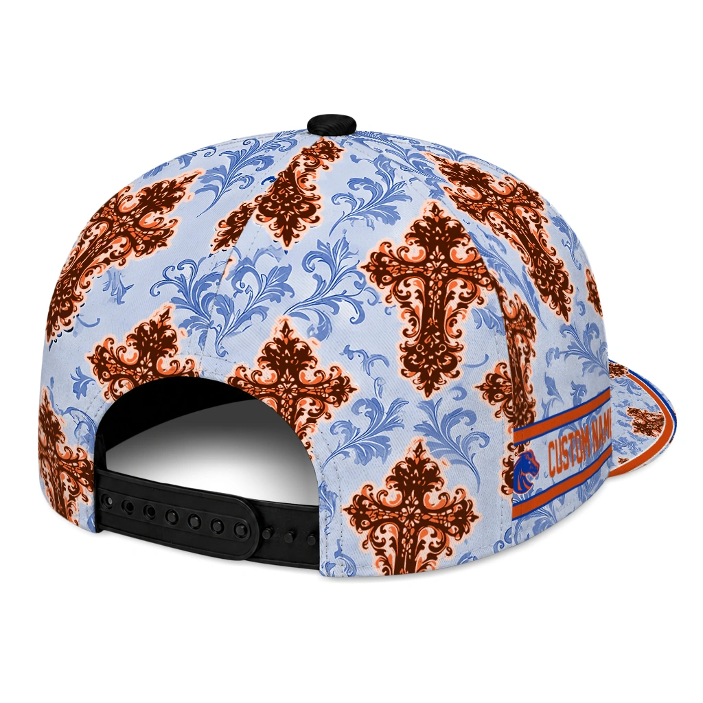 boise-state-broncos-cap-custom-damask-pattern-orange-white-fashion-forward.webp