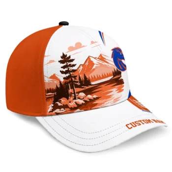 Boise State Broncos Cap - Custom Flat Illustration Orange White