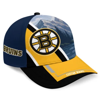 Boston Bruins Cap - Customized Diagonal Slash Gold