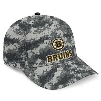 Boston Bruins Cap - Customized Digital Camo Gray