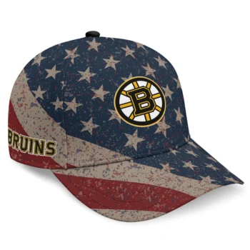 Boston Bruins Cap - Personalized Distressed Stars Navy