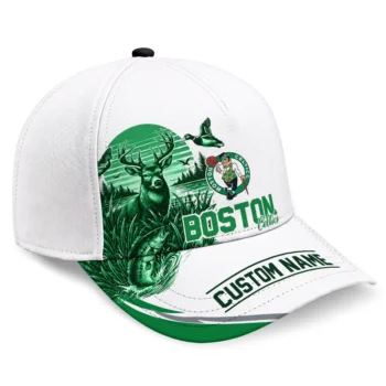 Boston Celtics Cap - Personalized Toile Pattern Green White