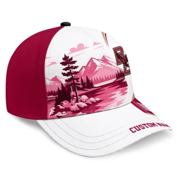 Boston College Eagles Cap - Personalized Flat Illustration Maroon White