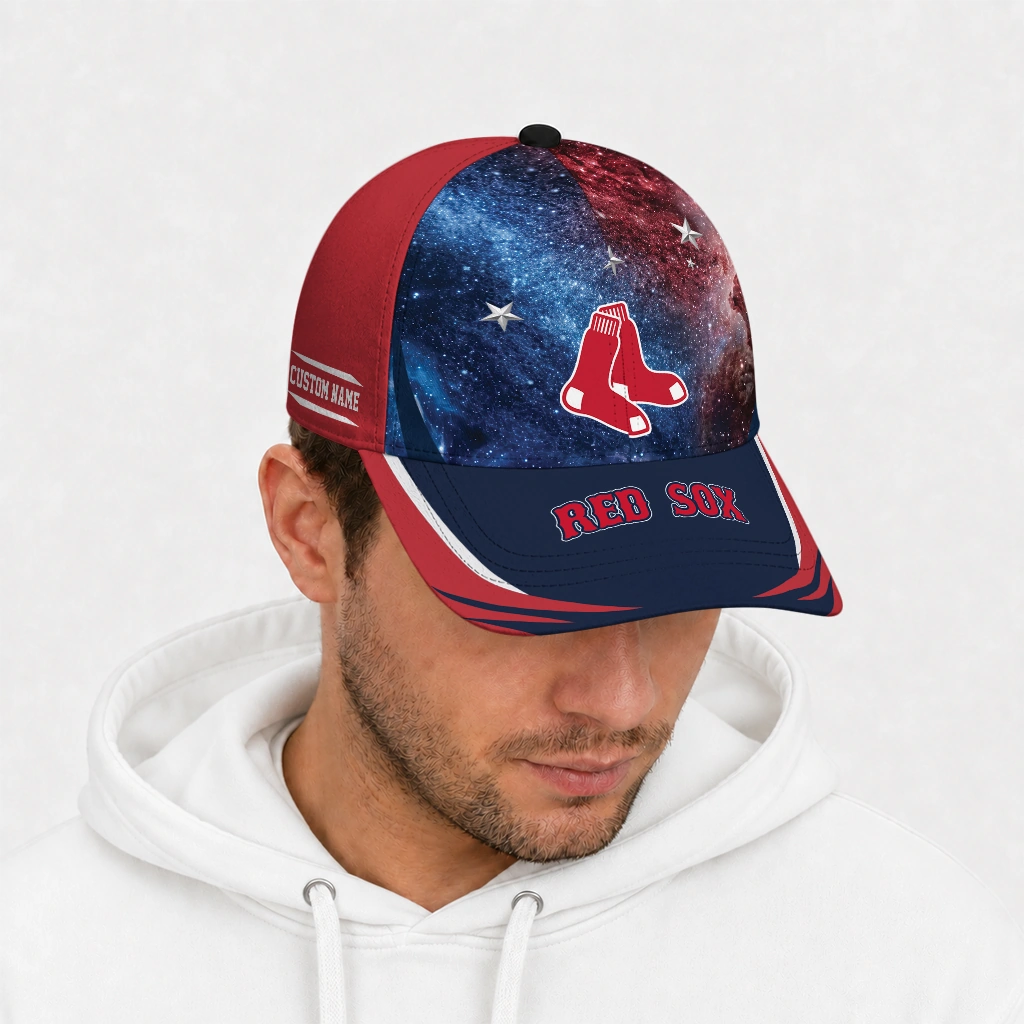 boston-red-sox-cap-personalized-galaxy-nebula-red-new-arrival.webp
