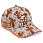 bowling-green-falcons-cap-custom-damask-pattern-orange-white-best-selling.webp