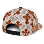 bowling-green-falcons-cap-custom-damask-pattern-orange-white-best-selling.webp