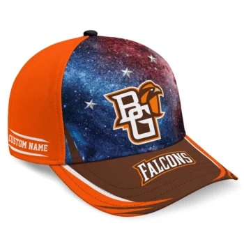 Bowling Green Falcons Cap - Custom Galaxy Nebula Orange