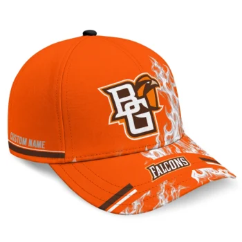 Bowling Green Falcons Cap - Custom Smoke Flames Orange