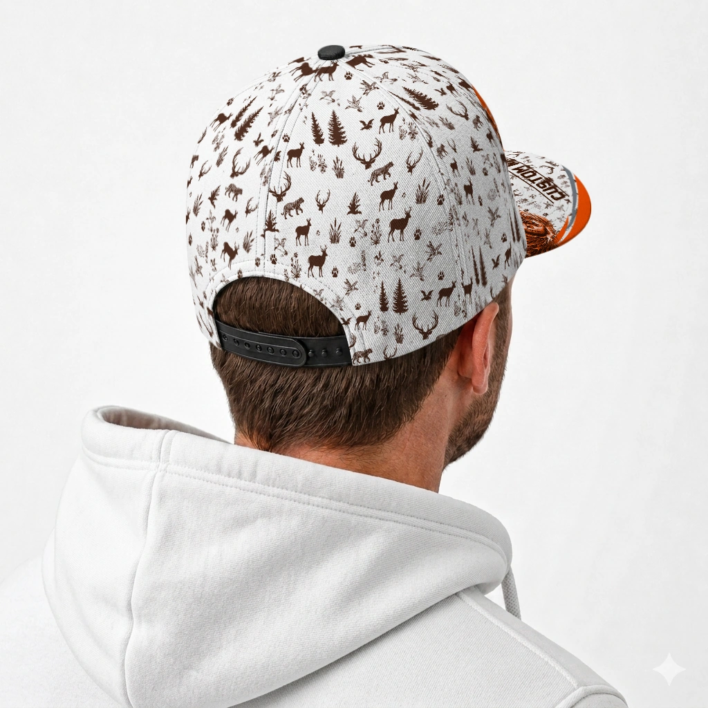 bowling-green-falcons-cap-custom-toile-pattern-orange-white-latest-model.webp