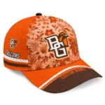 bowling-green-falcons-cap-custom-tropical-floral-orange-best-selling.webp