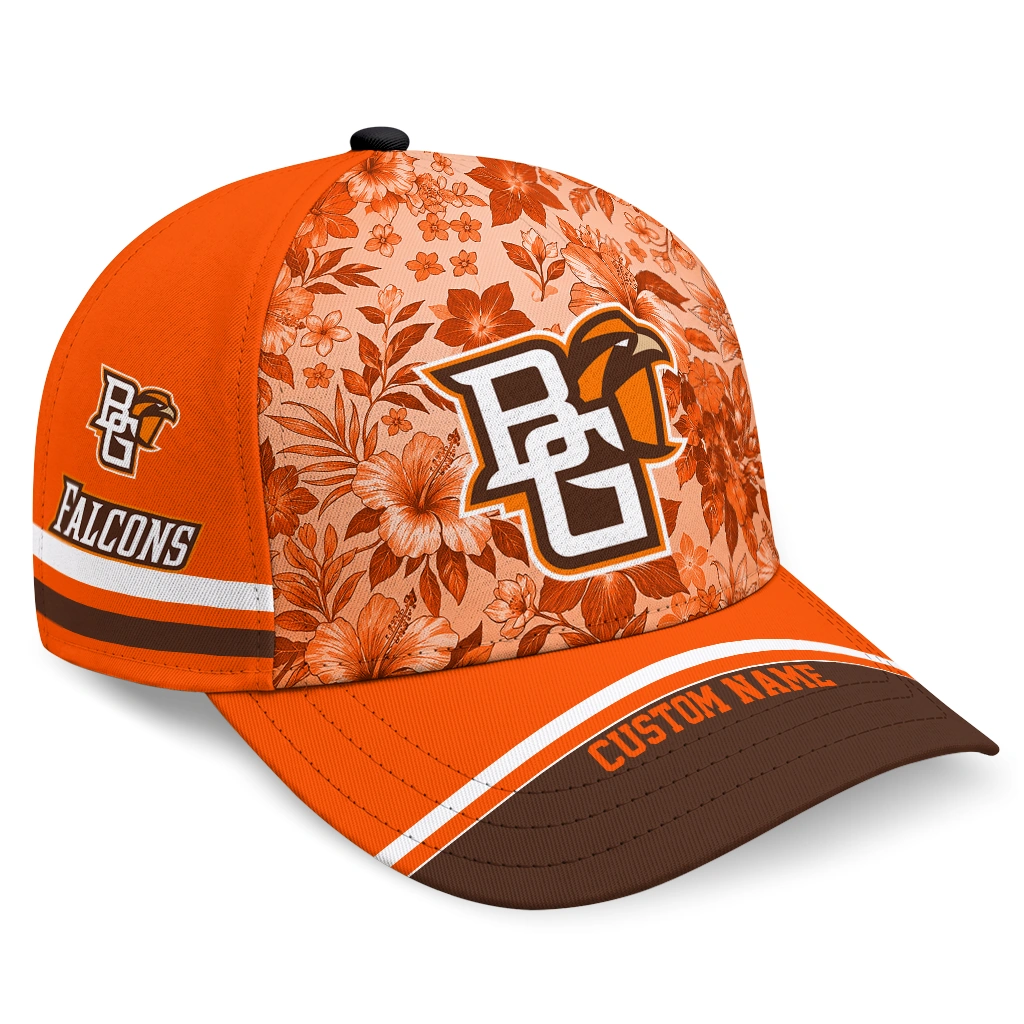 bowling-green-falcons-cap-custom-tropical-floral-orange-best-selling.webp bowling green falcons cap custom tropical floral orange best selling