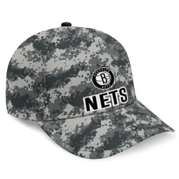 Brooklyn Nets Cap - Customized Digital Camo Gray