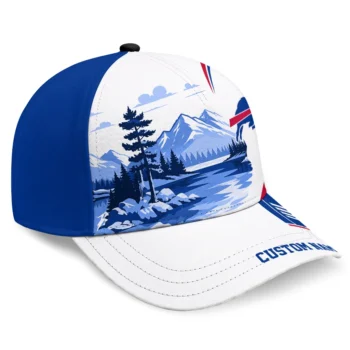 Buffalo Bills Cap - Customized Flat Illustration Blue White