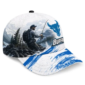 Buffalo Bulls Cap - Personalized Photo Realistic Royal Blue White