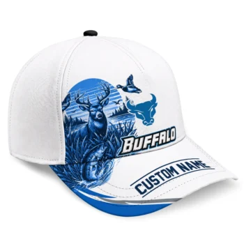Buffalo Bulls Cap - Personalized Toile Pattern Royal Blue White