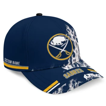 Buffalo Sabres Cap - Custom Smoke Flames Navy Blue