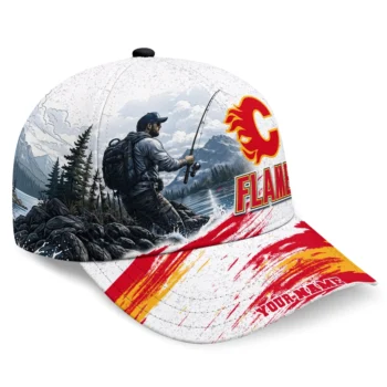 Calgary Flames Cap - Personalized Photo Realistic Red White