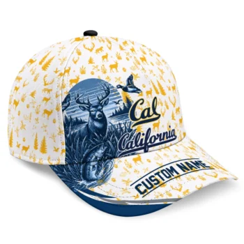 California Golden Bears Cap - Personalized Toile Pattern Blue White