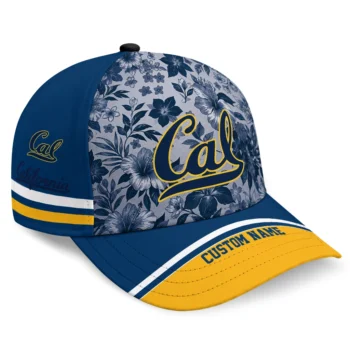 California Golden Bears Cap - Personalized Tropical Floral Blue