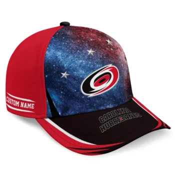 Carolina Hurricanes Cap - Custom Galaxy Nebula Red