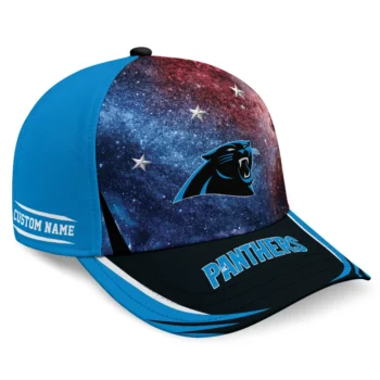Carolina Panthers Cap - Custom Galaxy Nebula Blue