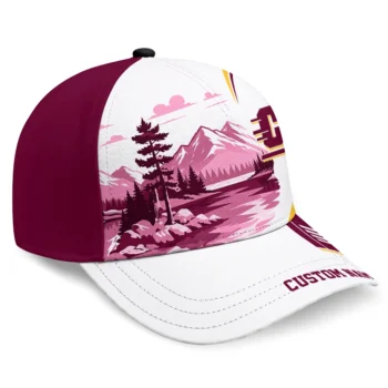 Central Michigan Chippewas Cap - Custom Flat Illustration Maroon White