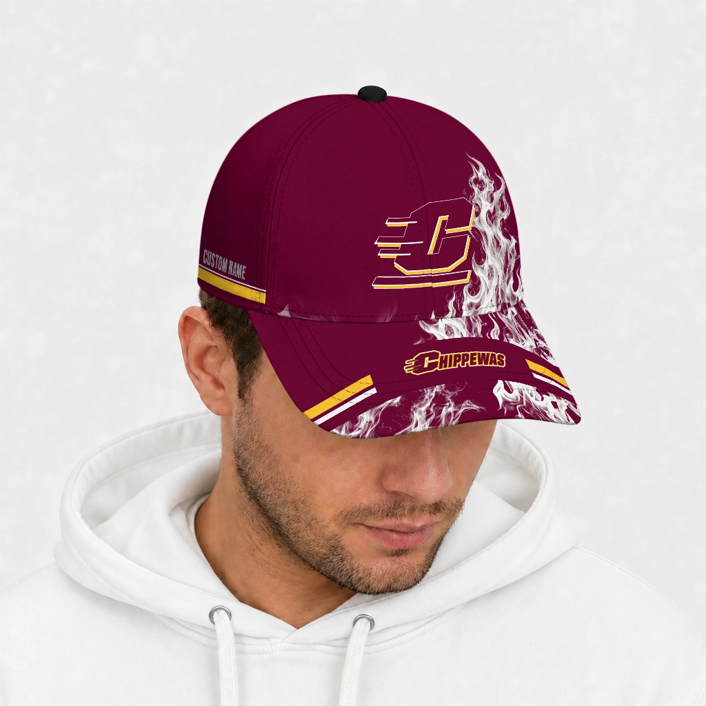 central-michigan-chippewas-cap-custom-smoke-flames-maroon-new-arrival.webp