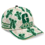 charlotte-49ers-cap-custom-damask-pattern-green-white-best-selling.webp