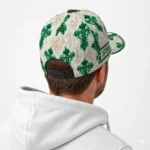 charlotte-49ers-cap-custom-damask-pattern-green-white-best-selling.webp